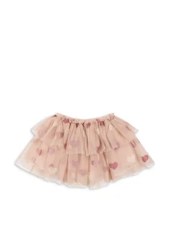 Outlet Konges Sløjd TULLIE NEDERDEL - HEART ROSE GLITTER heartroseglitter