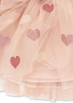 Outlet Konges Sløjd TULLIE NEDERDEL - HEART ROSE GLITTER heartroseglitter