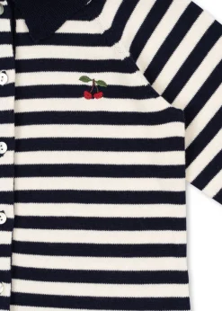 Clearance Konges Sløjd venton cardigan - NAVY STRIPE navystripe