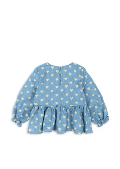 Store Konges Sløjd vida bluse - AISURU BLUE aisurublue