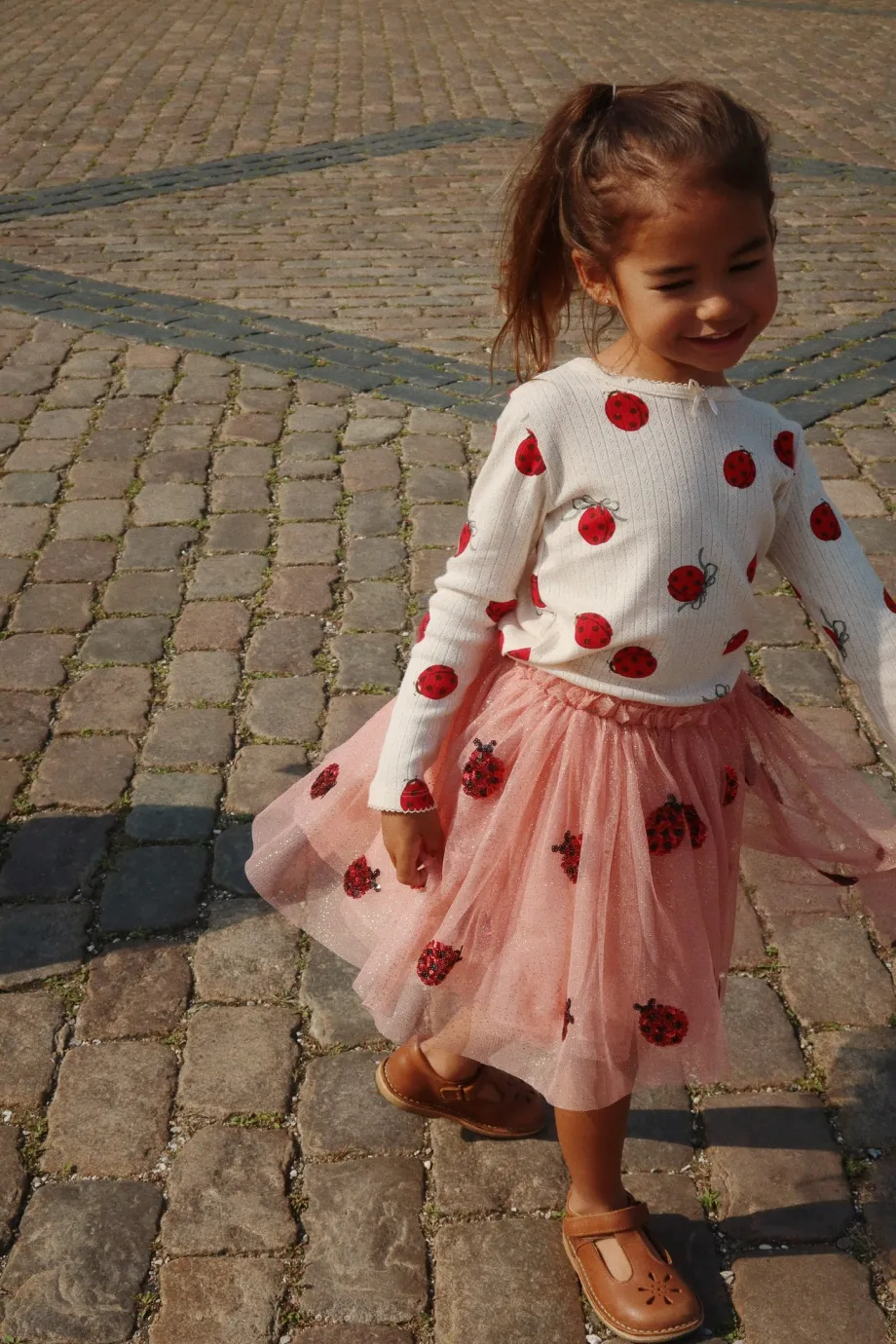 Clearance Konges Sløjd Yvonne ladybug nederdel - ladybug sequin ladybugsequin